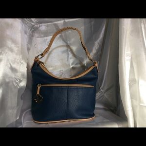 Brand New Navy Blue With Tan Edges Purse